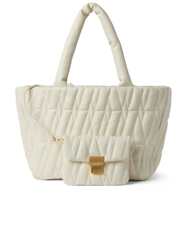 MSGM Basket Bag In Ecopelle Traputanta Cream Discount