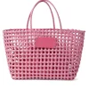 MSGM Basket Net Bag Con Mini Pouch Corredata In Ecopelle Pink Fluo New