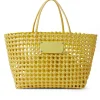 MSGM Basket Net Bag Con Mini Pouch Corredata In Ecopelle Yellow New