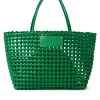 MSGM Basket Net Bag Con Mini Pouch Corredata In Ecopelle Green Clearance