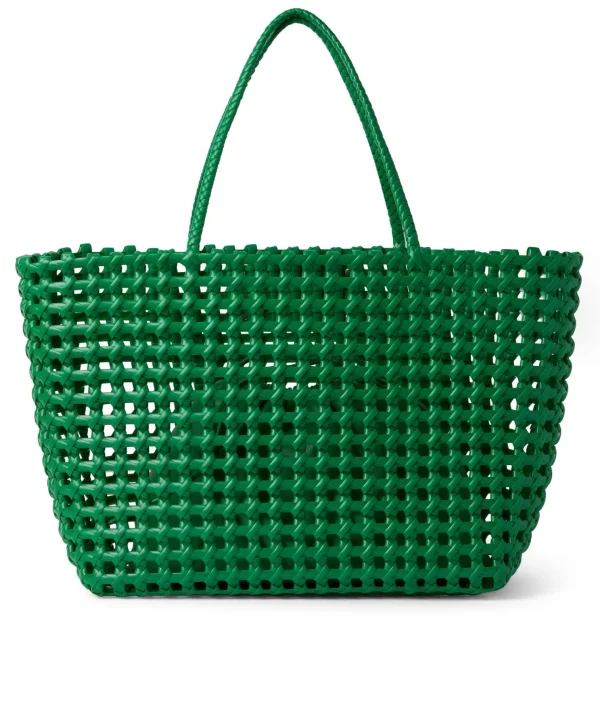 MSGM Basket Net Bag Con Mini Pouch Corredata In Ecopelle Green Clearance