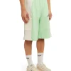 MSGM Bermuda Bicolore In Cotone Organico Della Capsule Fantastic Green Light Green Shop