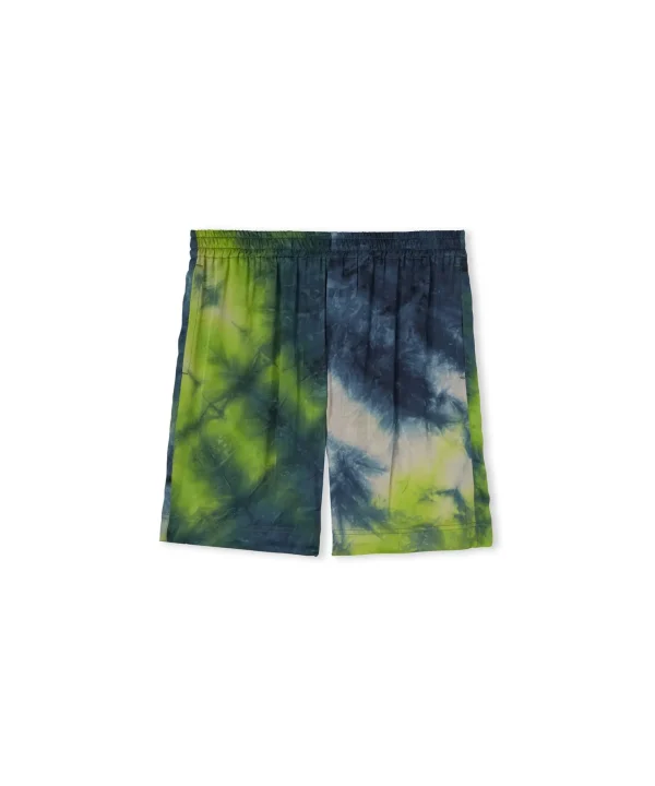 MSGM Bermuda Fluido In Viscosa Tie Dye Green Sale