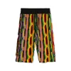 MSGM Bermuda In Maglia Di Cotone Con Rouches Multicolor Black New