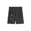 MSGM Bermuda Tailoring In Fresco Lana Con Stampa Artigianale "Pineapple" Dark Grey Best