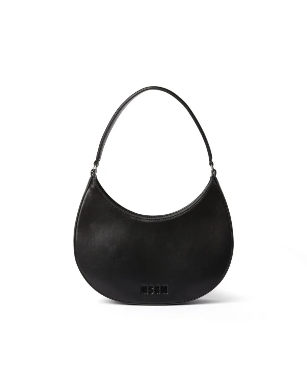 MSGM Borsa Piccola A Spalla "Hobo" In Ecopelle Opaca Black Best