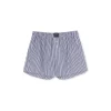 MSGM Boxer In Cotone Bacchettato Con Etichetta "!" White/Blue Best Sale