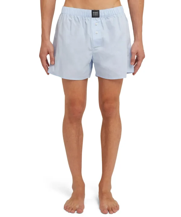 MSGM Boxer In Cotone Tina Unita Con Etichetta "!" Light Blue Cheap