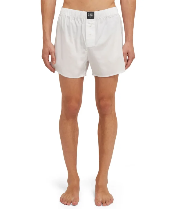 MSGM Boxer In Cotone Tina Unita Con Etichetta "!" White Outlet