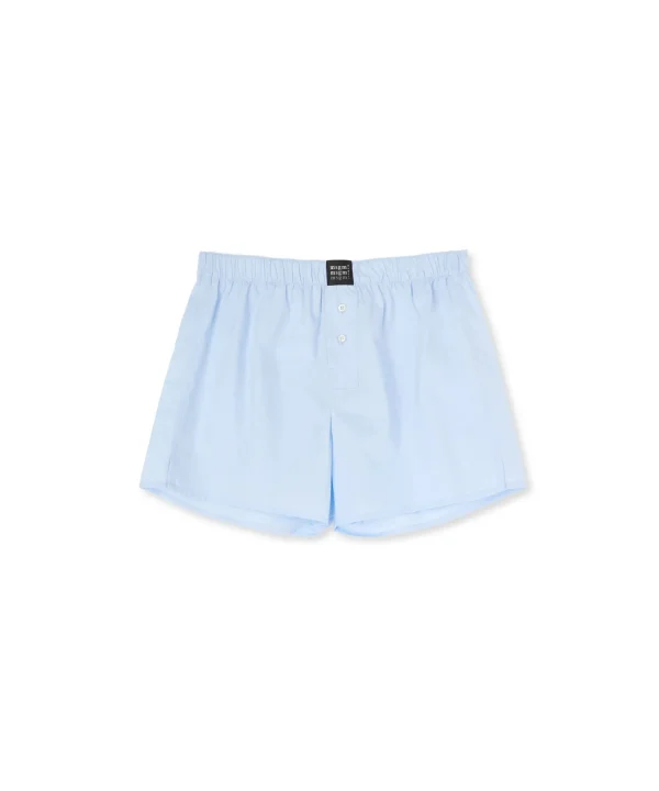 MSGM Boxer In Cotone Tina Unita Con Etichetta "!" Light Blue Cheap