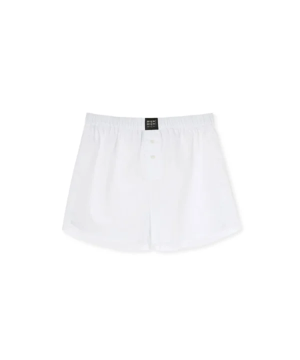 MSGM Boxer In Cotone Tina Unita Con Etichetta "!" White Outlet