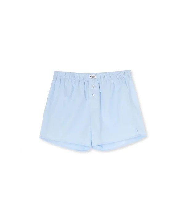 MSGM Boxer In Cotone Tinta Unita Con Etichetta "Proibito" Light Blue Best