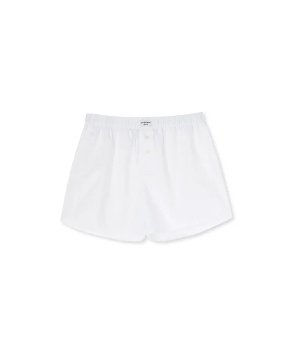 MSGM Boxer In Cotone Tinta Unita Con Etichetta "Proibito" White Online