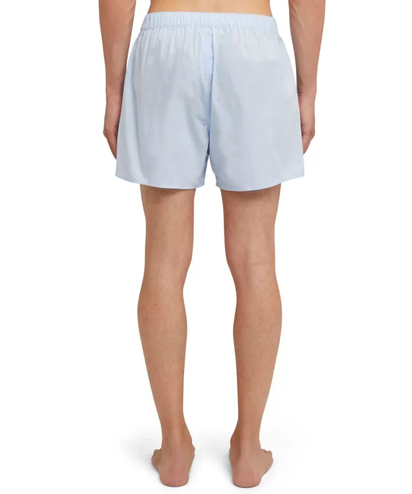 MSGM Boxer In Cotone Tinta Unita Con Etichetta "Proibito" Light Blue Best