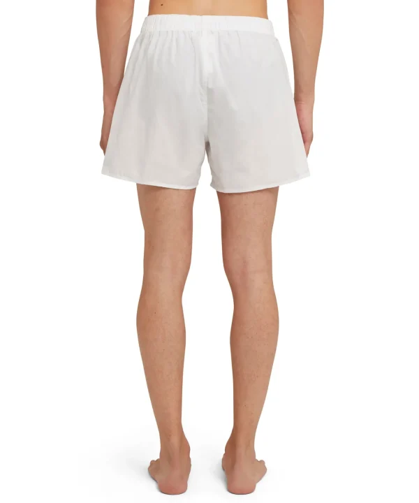 MSGM Boxer In Cotone Tinta Unita Con Etichetta "Proibito" White Online