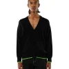 MSGM Cardigan In Lana Vergine E Cashmere Black Online