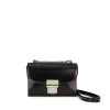 MSGM Clic Bag Con Catena In Ecopelle Spazzolata Black Outlet