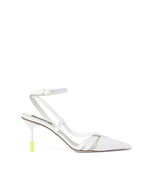 MSGM Decollete Slingback In Vernice Cream Best Sale