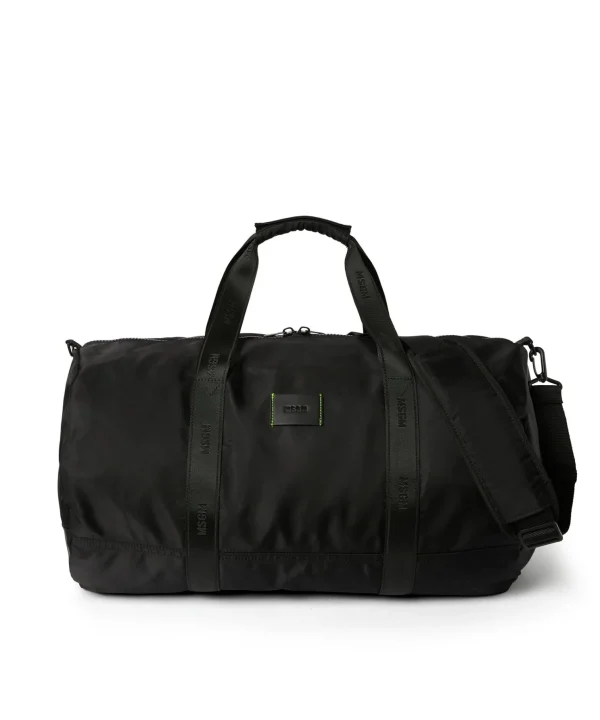 MSGM Duffle In Nylon Signature Black Outlet