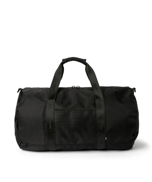 MSGM Duffle In Nylon Signature Black Outlet