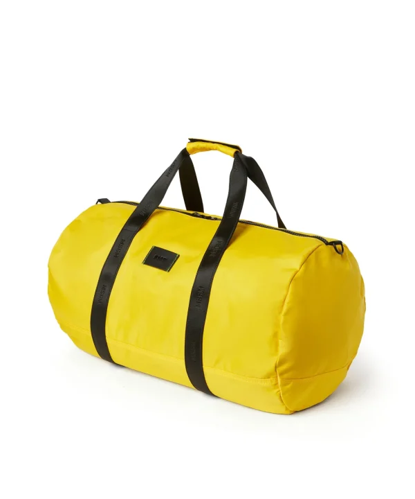 MSGM Duffle In Nylon Signature Yellow Hot