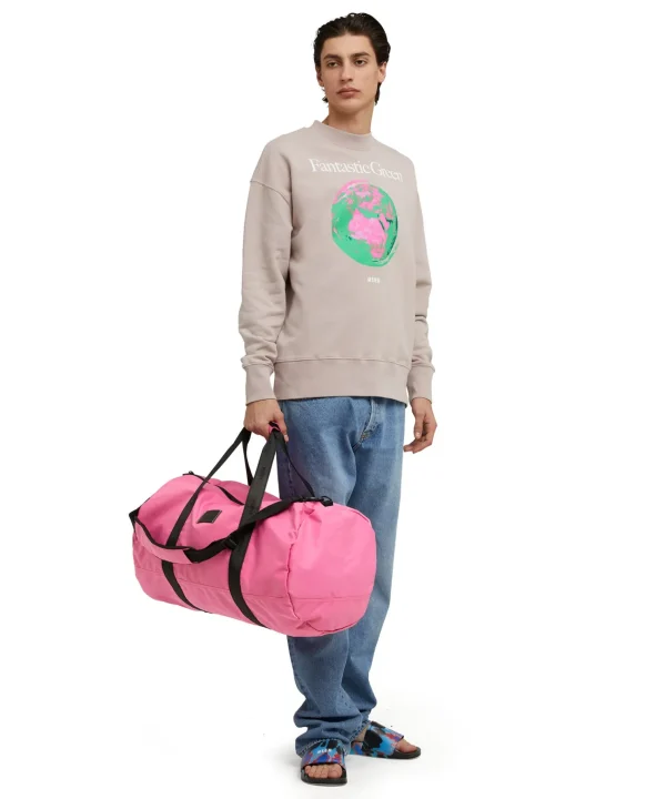 MSGM Duffle In Nylon Signature Pink Fluo Online