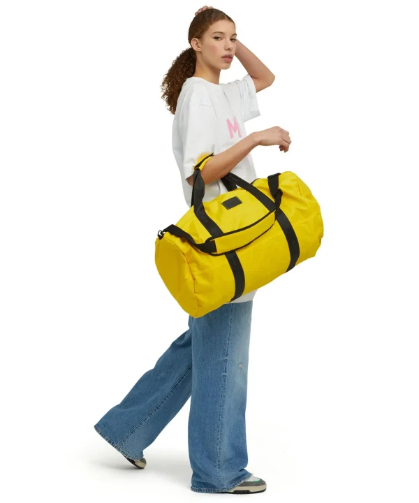 MSGM Duffle In Nylon Signature Yellow Hot