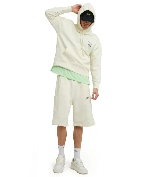 MSGM Felpa Con Cappuccio In Cotone Organico Della Capsule Fantastic Gree Cream Store