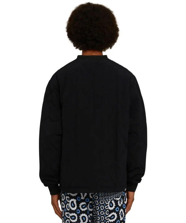 MSGM Giacca Bomber Imbottita Double-Face In Nylon Sport Leggero Black Fashion