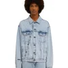 MSGM Giacca Di Jeans Con Dopppia Abbottonatura Blue New