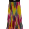 MSGM Gonna Midi Plisse Con Stampa Tie Dye Grey Discount