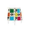 MSGM Gonna Mini In Maglia Patchwork Con Intarsi Di Hibiscus E Palme Grey Best Sale