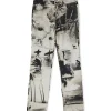 MSGM Jeans A Gamba Dritta Con Stampa " Dreaming" Dark Grey Flash Sale