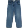 MSGM Jeans A Gamba Dritta In Tinta Unita Blue Hot