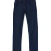 MSGM Jeans Tailoring A Gamba Dritta In Tinta Unita Blue Cheap