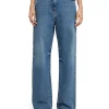 MSGM Jeans Vita Bassa A Gamba Dritta Blue Cheap