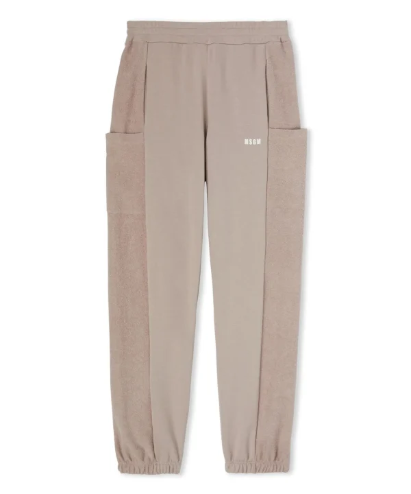 MSGM Joggers In Cotone Organico Certificato Della Capsule Fantastic Green Beige Shop