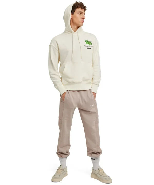 MSGM Joggers In Cotone Organico Certificato Della Capsule Fantastic Green Beige Shop