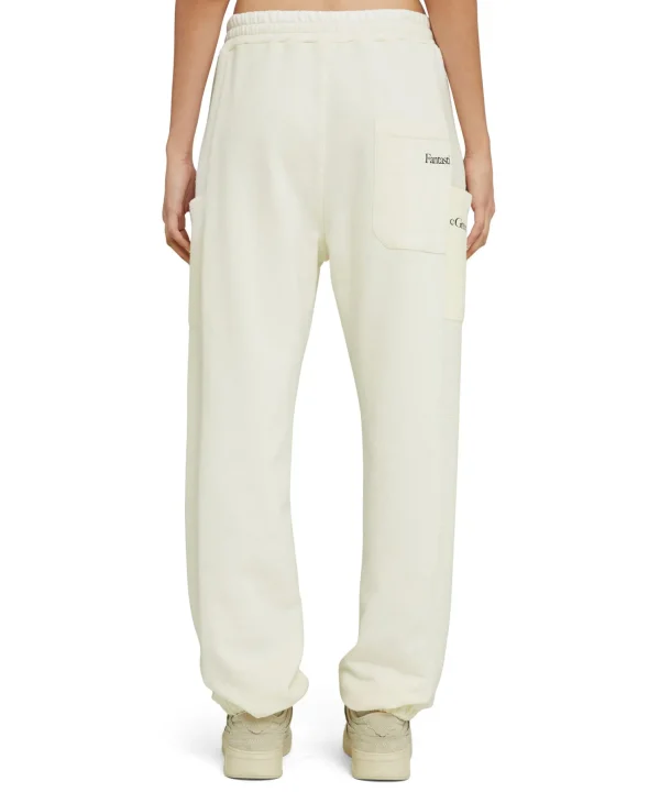 MSGM Joggers In Cotone Organico Certificato Della Capsule Fantastic Green Cream Flash Sale