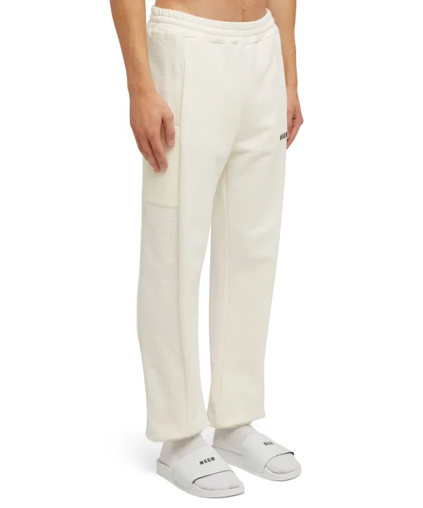 MSGM Joggers In Cotone Organico Certificato Della Capsule Fantastic Green Cream Flash Sale