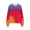 MSGM Maglione Girocollo In Cotone Tie Dye Grey Shop