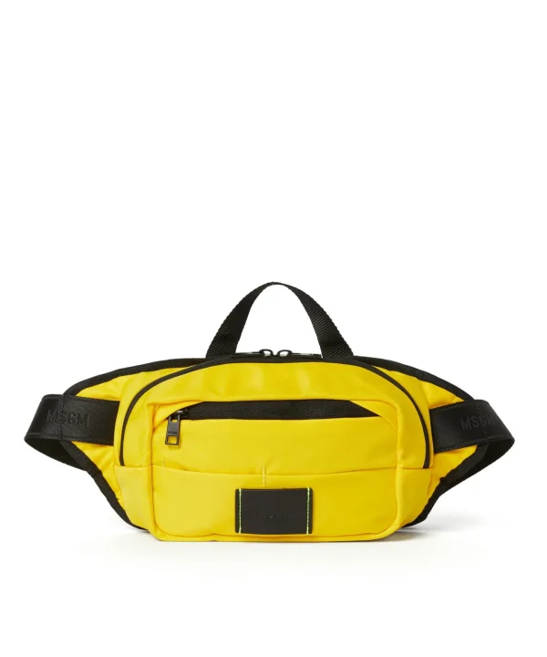 MSGM Marsupio In Nylon Signature Yellow Online