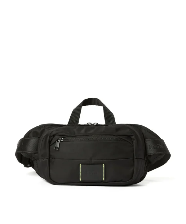 MSGM Marsupio In Nylon Signature Black Clearance