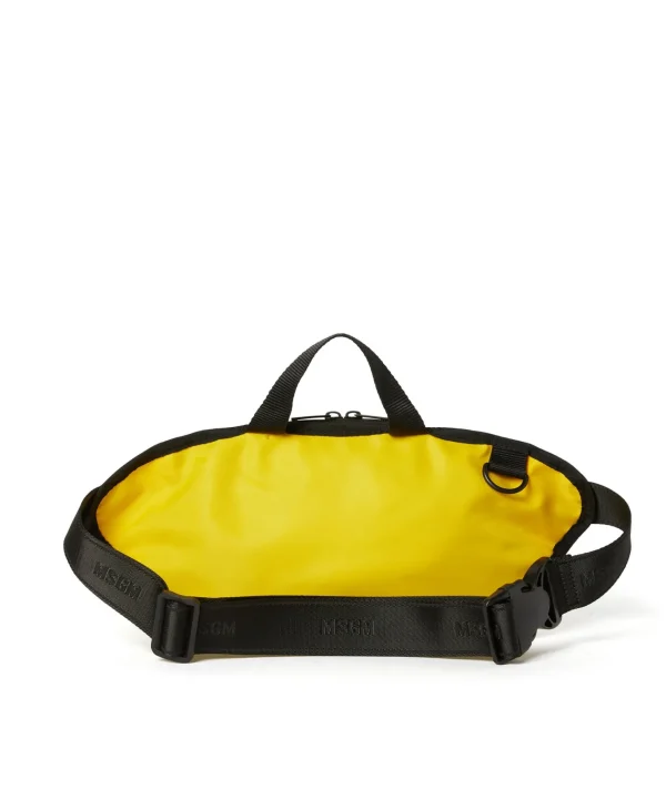 MSGM Marsupio In Nylon Signature Yellow Online