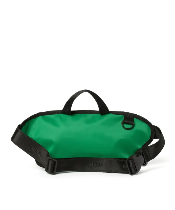 MSGM Marsupio In Nylon Signature Green Cheap