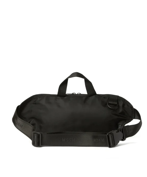 MSGM Marsupio In Nylon Signature Black Clearance