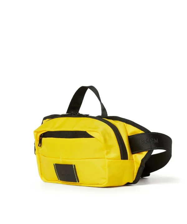 MSGM Marsupio In Nylon Signature Yellow Online