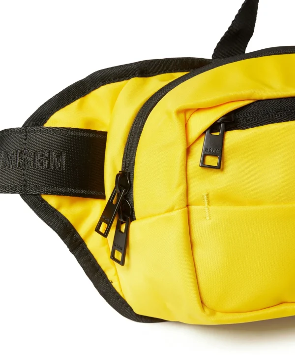 MSGM Marsupio In Nylon Signature Yellow Online