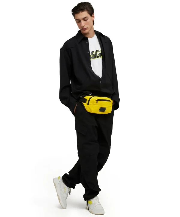 MSGM Marsupio In Nylon Signature Yellow Online