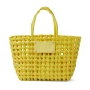 MSGM Mini Basket Net Bag Con Mini Pouch Corredata In Ecopelle Yellow Discount